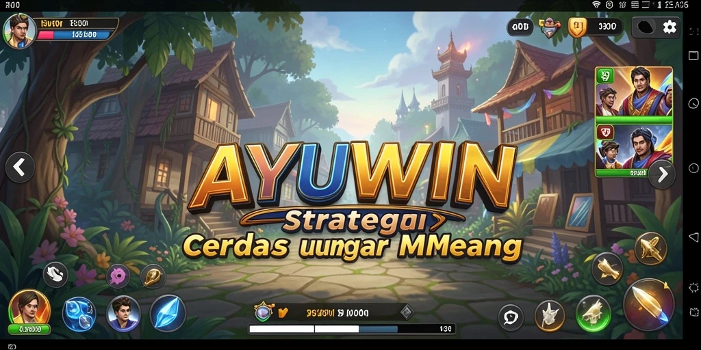 Screenshot utama AYUWIN menampilkan gameplay strategi yang penuh tantangan.