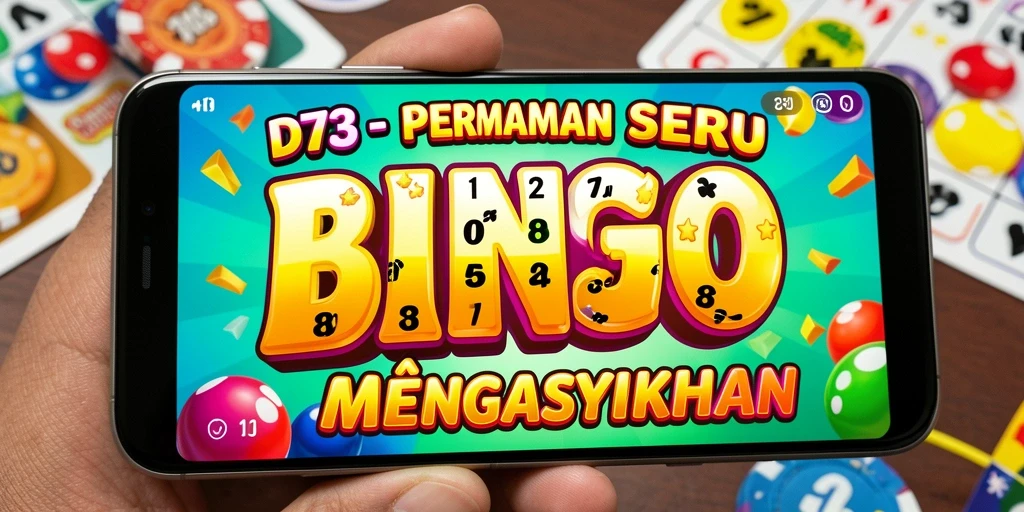 Screenshot D73 menampilkan gameplay Bingo yang menyenangkan dan interaktif.