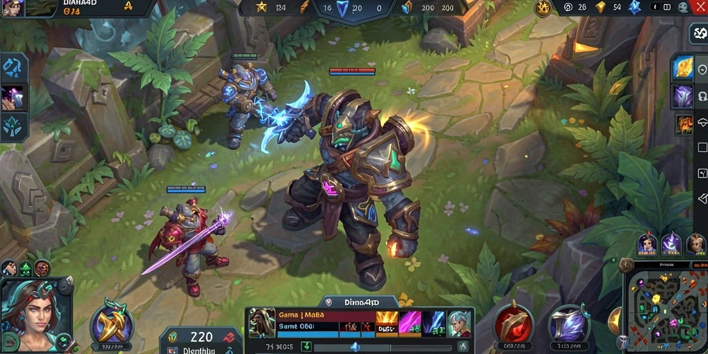 Gameplay seru di arena pertarungan MOBA DIANA4D.