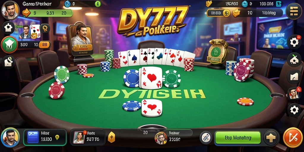 Screenshot gameplay DY777 menampilkan suasana seru Poker.