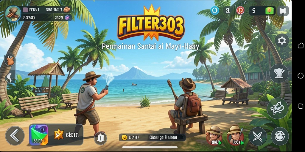 Tangkapan layar FILTER303 menunjukkan gameplay yang penuh warna dan menyenangkan.