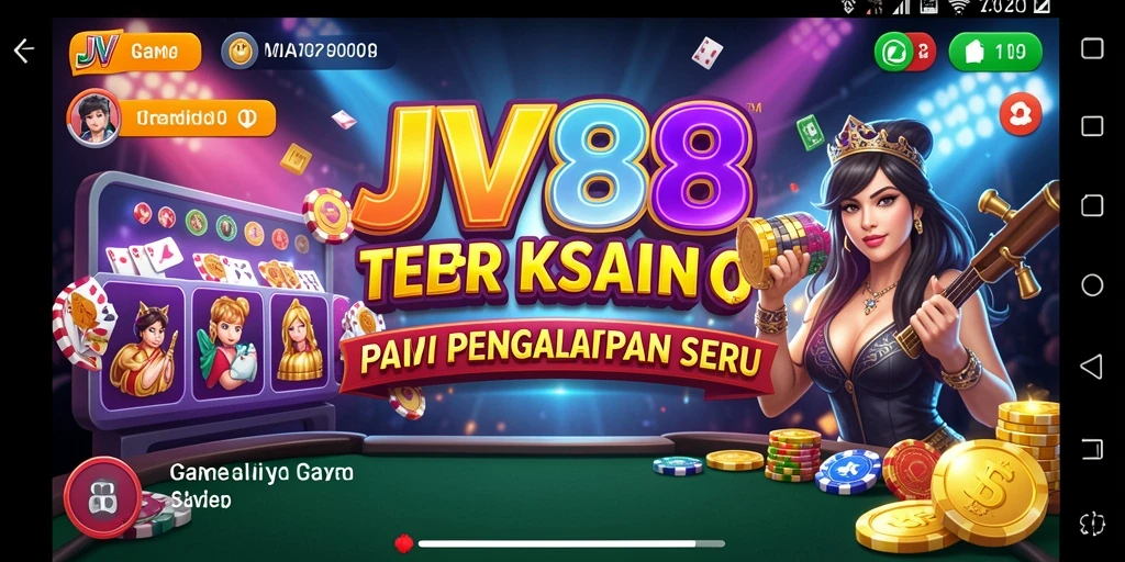 Tampilan menarik dari gameplay Kasino di JV88.