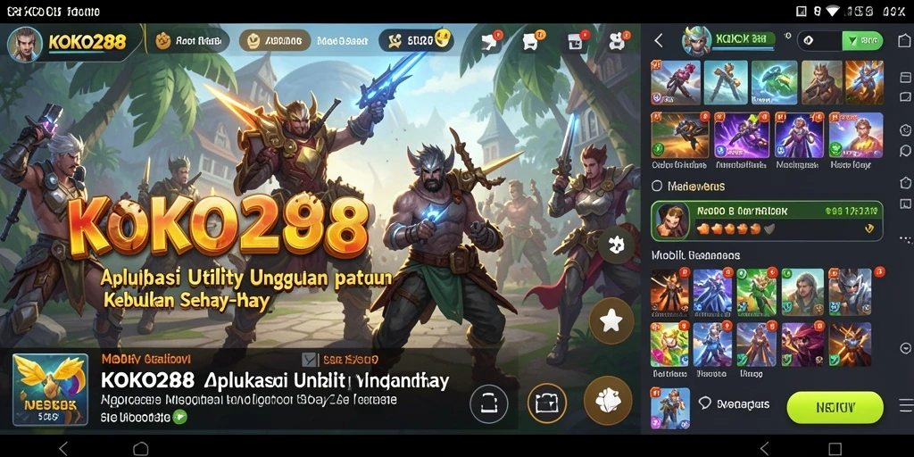 Tampilan antarmuka KOKO288 yang sederhana dan mudah digunakan.
