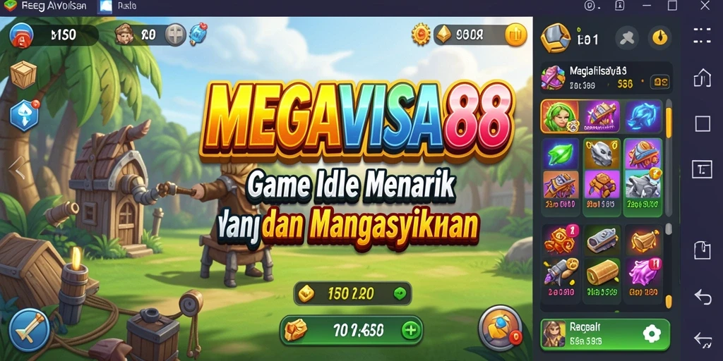 Tampilan screenshot dari gameplay MEGAVISA88 dengan karakter menawan.
