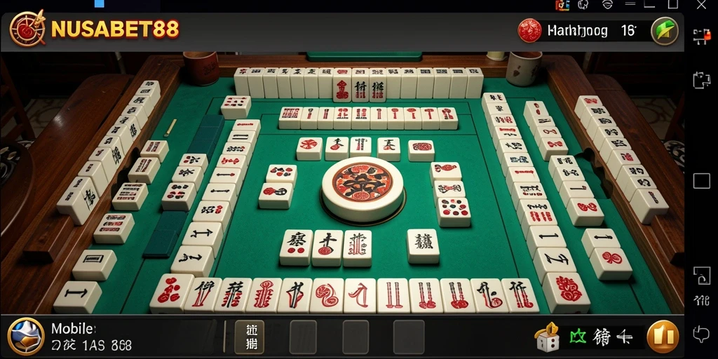 Tampilan gameplay menarik dari NUSABET88 Mahjong.