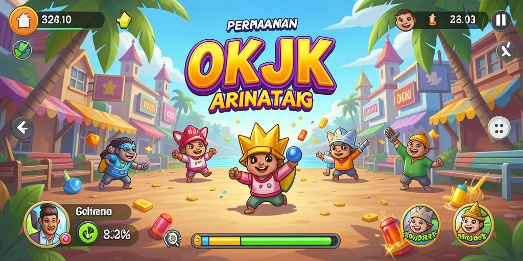 Screenshot OKJK menampilkan gameplay Arcade yang seru dan menantang.