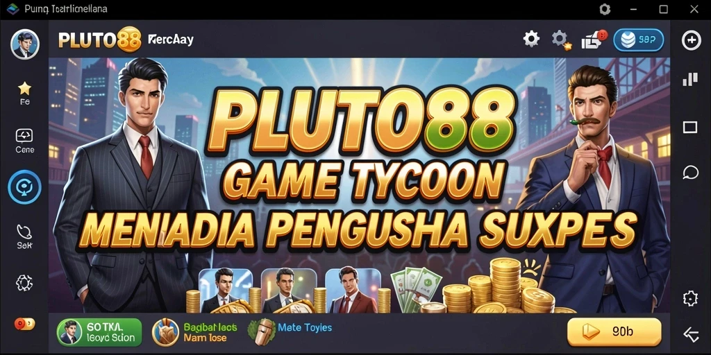 Tampilan gameplay PLUTO88 yang menarik dengan elemen Tycoon yang mendebarkan.