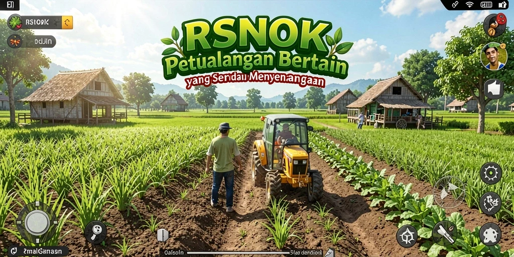 Screenshot RSNOK dengan tampilan gameplay bertani yang menarik.