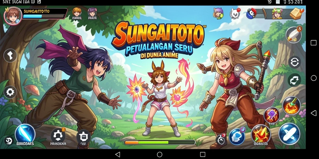 Tampilan gameplay SUNGAITOTO yang penuh aksi dan karakter Anime.