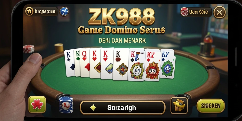 Tampilan gameplay seru dalam permainan Domino ZK988.