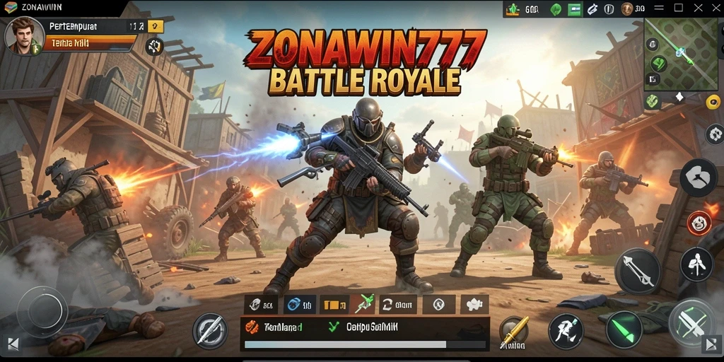 Gameplay seru dan mendebarkan dari ZONAWIN777 dalam pertempuran Battle Royale.